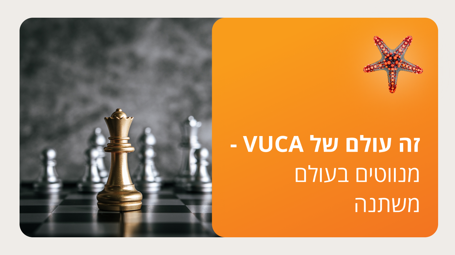 זה עולם של VUCA - מנווטים בעולם משתנה - סמסטר ג'